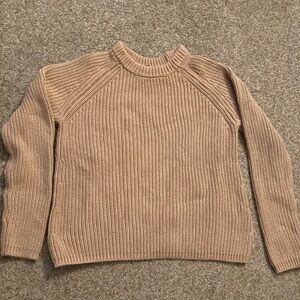 Quince Classic Beige Crew Neck Sweater
